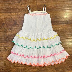 Mini Boden scalloped tiered dress